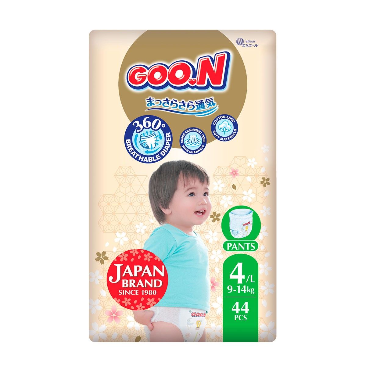 Трусики-підгузки Goo. N Premium Soft (розмір 4(L), 9-14 кг, 44 шт)