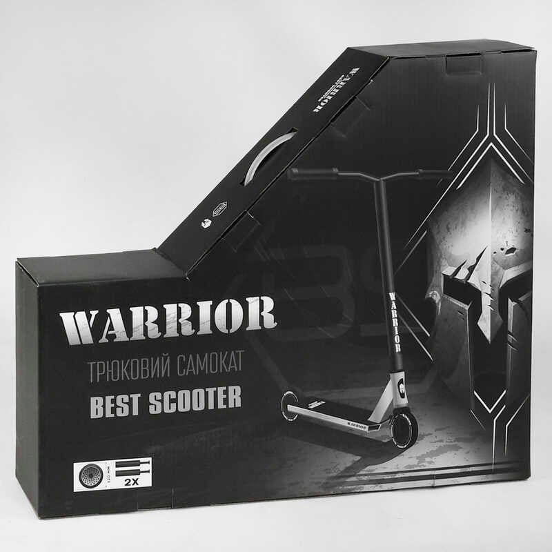 Самокат трюковий "Best Scooter" Warrior, HIC-система, ПЕГИ, алюмінієвий диск та дека, колеса PU, d=120 мм, ширина керма 58 см фото 7 Самокат трюковий "Best Scooter" Warrior, HIC-система, ПЕГИ, алюмінієвий диск та дека, колеса PU, d=120 мм, ширина керма 58 см фото 7