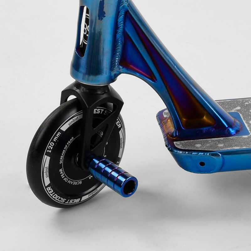 Самокат трюковый "Best Scooter SIMBIOTE" (HIC-система, ПЕГИ, алюминиевый диск и дека, колёса 120мм PU, ширина руля - 57 см) фото 7 Самокат трюковый "Best Scooter SIMBIOTE" (HIC-система, ПЕГИ, алюминиевый диск и дека, колёса 120мм PU, ширина руля - 57 см) фото 7