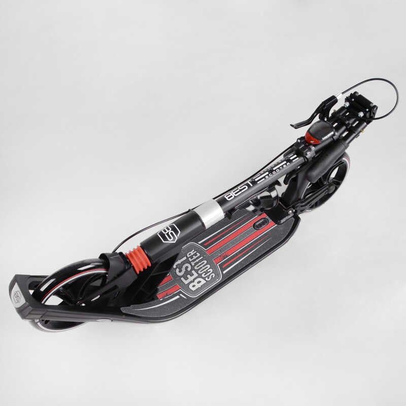 Самокат двоколісний "Best Scooter" (ФАРА, колеса PU 200мм, 2 амортизатори, затискач керма, ручне гальмо, в коробці) фото 7 Самокат двоколісний "Best Scooter" (ФАРА, колеса PU 200мм, 2 амортизатори, затискач керма, ручне гальмо, в коробці) фото 7