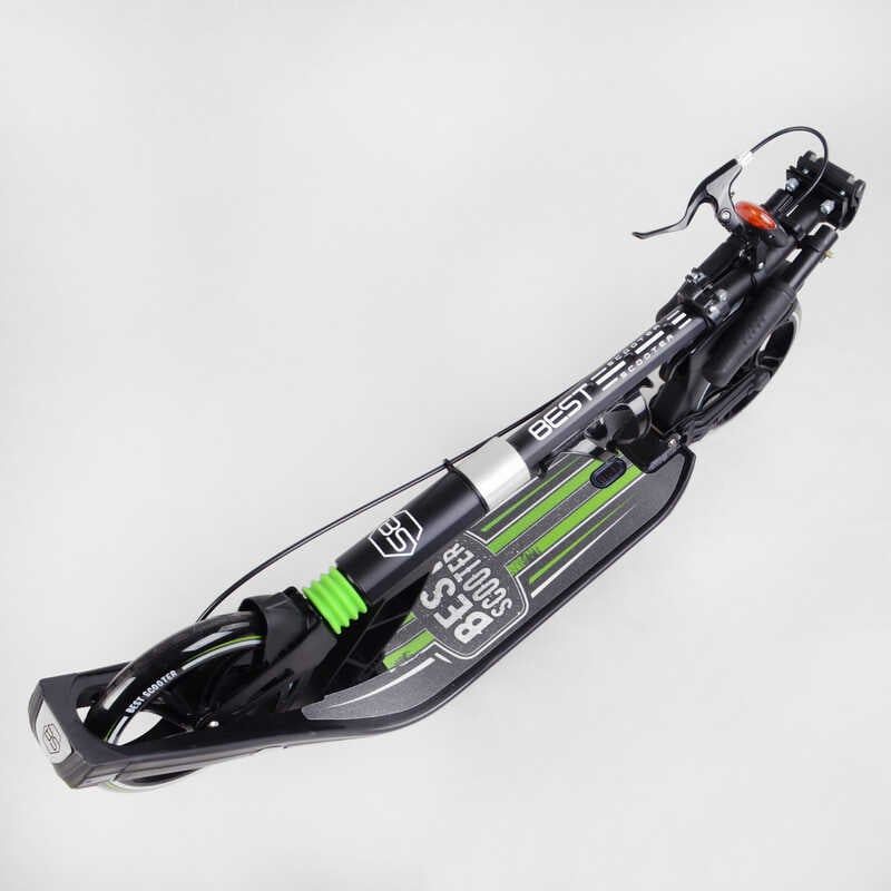 Самокат двоколісний "Best Scooter" (ФАРА, колеса PU 200мм, 2 амортизатори, затискач керма, ручне гальмо, в коробці) фото 7 Самокат двоколісний "Best Scooter" (ФАРА, колеса PU 200мм, 2 амортизатори, затискач керма, ручне гальмо, в коробці) фото 7