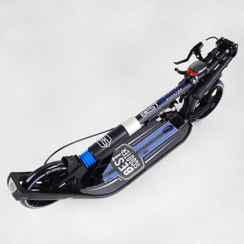 Самокат двоколісний "Best Scooter" (ФАРА, колеса PU 200мм, 2 амортизатори, затискач керма, ручне гальмо, в коробці) фото 7 Самокат двоколісний "Best Scooter" (ФАРА, колеса PU 200мм, 2 амортизатори, затискач керма, ручне гальмо, в коробці) фото 7