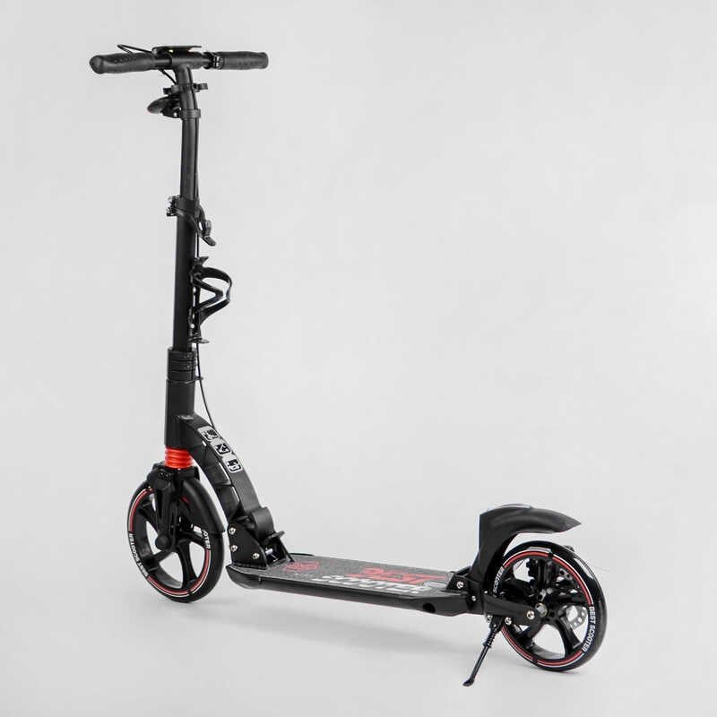 Самокат двоколісний "Best Scooter" (фара, переднє колесо PU 230 мм, заднє колесо 200 мм, 2 амортизатори, дискове гальмо, затискач керма) фото 7 Самокат двоколісний "Best Scooter" (фара, переднє колесо PU 230 мм, заднє колесо 200 мм, 2 амортизатори, дискове гальмо, затискач керма) фото 7