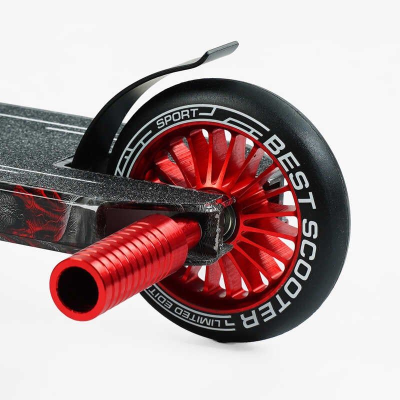 Самокат трюкових "Best Scooter" (HIC-система, ПЕГИ, алюмінієвий диск і дека з принтами, колеса PU, d = 110мм, ширина керма - 60 см) фото 7 Самокат трюкових "Best Scooter" (HIC-система, ПЕГИ, алюмінієвий диск і дека з принтами, колеса PU, d = 110мм, ширина керма - 60 см) фото 7