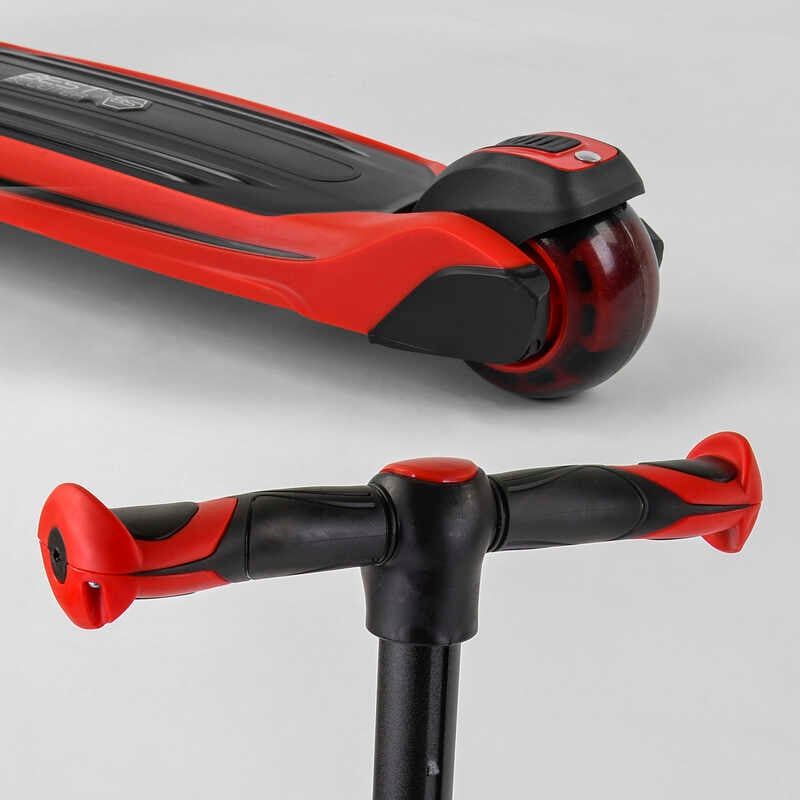 Самокат триколісний "Best Scooter" (з сидінням, алюмінієве кермо, 3 колеса PU зі світлом, d = 12 см)  фото 7