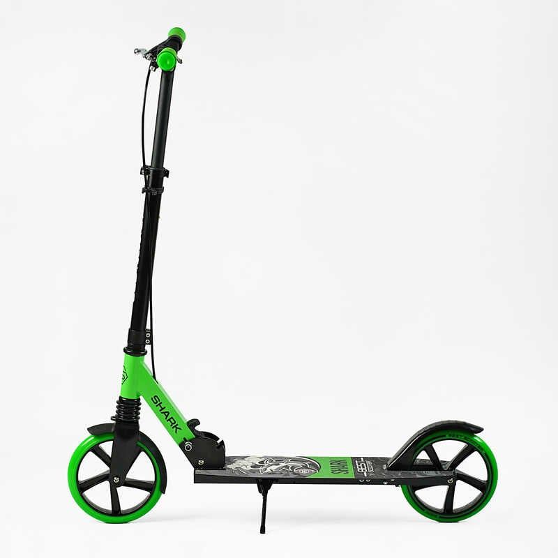 Самокат двоколісний "Best Scooter SHARK" (з ручним гальмом, затискач керма, колеса PU - 20 см, 1 амортизатор, в коробці) фото 7 Самокат двоколісний "Best Scooter SHARK" (з ручним гальмом, затискач керма, колеса PU - 20 см, 1 амортизатор, в коробці) фото 7