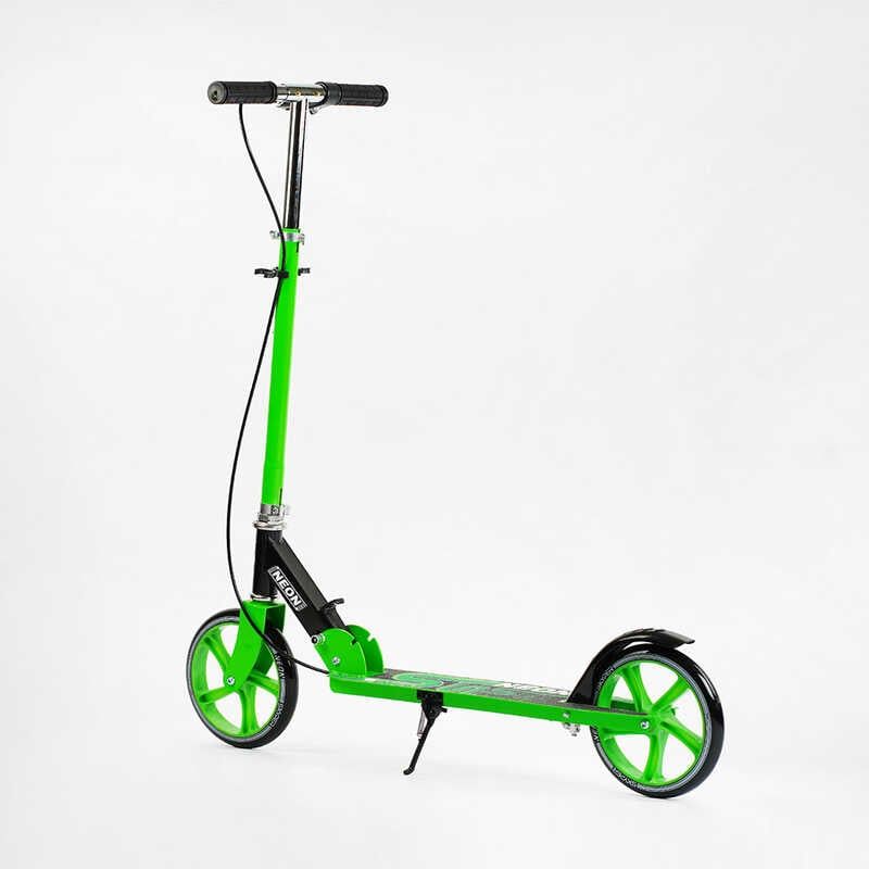 Самокат двухколесный Skyper Neon N-36719 (6) стальная рама, ручной тормоз, колеса PU диаметр 200мм, грипсы резиновые фото 7 Самокат двухколесный Skyper Neon N-36719 (6) стальная рама, ручной тормоз, колеса PU диаметр 200мм, грипсы резиновые фото 7