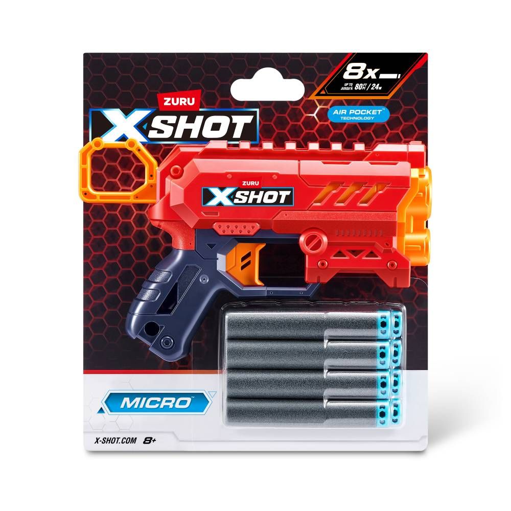 Швидкострільний бластер X-Shot Excel Micro 2. 0 Color Card (8 патронів)  фото 7