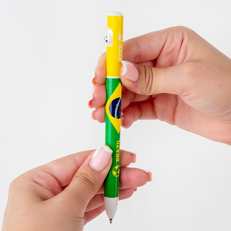 Ручка кулькова автоматична Football nations, синя  фото 7