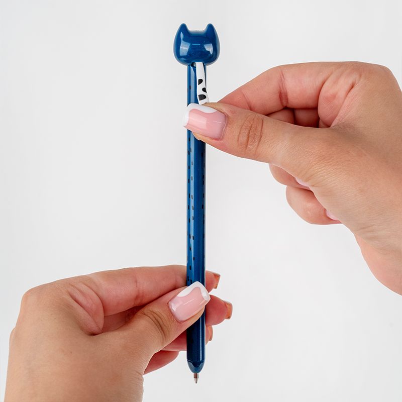 Ручка кулькова автоматична Funny cat, синя  фото 7