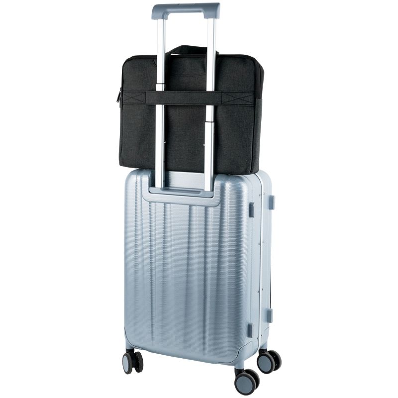 Сумка для документів текстильна А4, 1 відділ, темно-сіра  фото 7