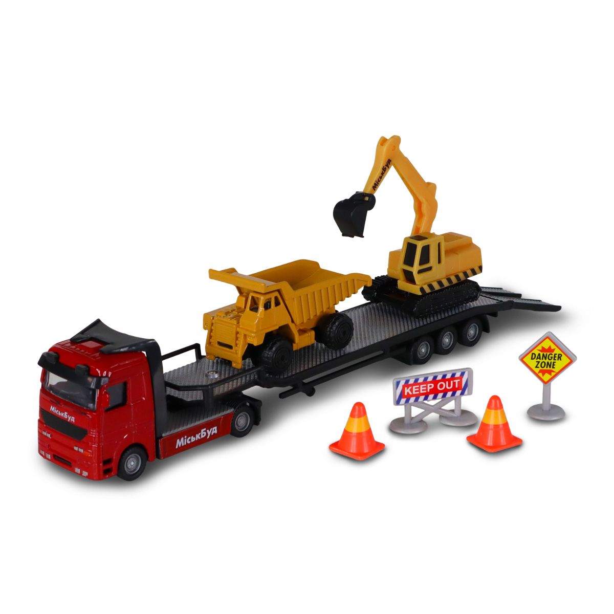 Ігровий набір - АВТОПЕРЕВІЗНИК (автоперевізник, самоскид, екскаватор, акс. )  фото 7