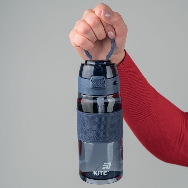 Пляшечка для води 600 мл, синя  фото 7