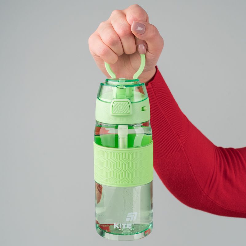 Пляшечка для води 600 мл, зелена  фото 7