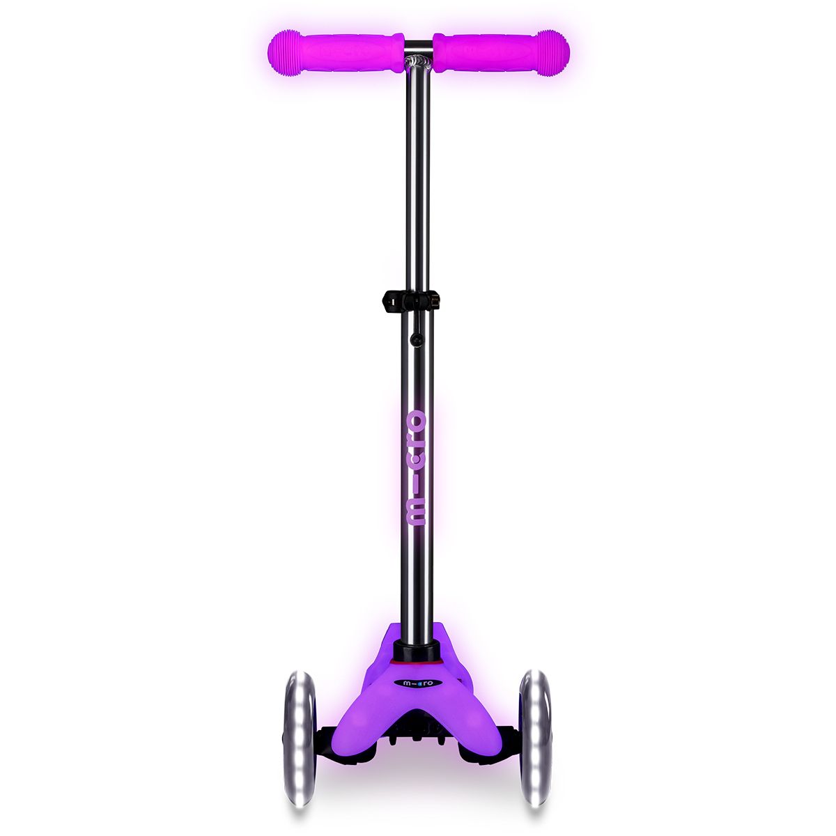 Самокат Micro серии Mini Deluxe Glow LED - Морозный розовый  фото 7