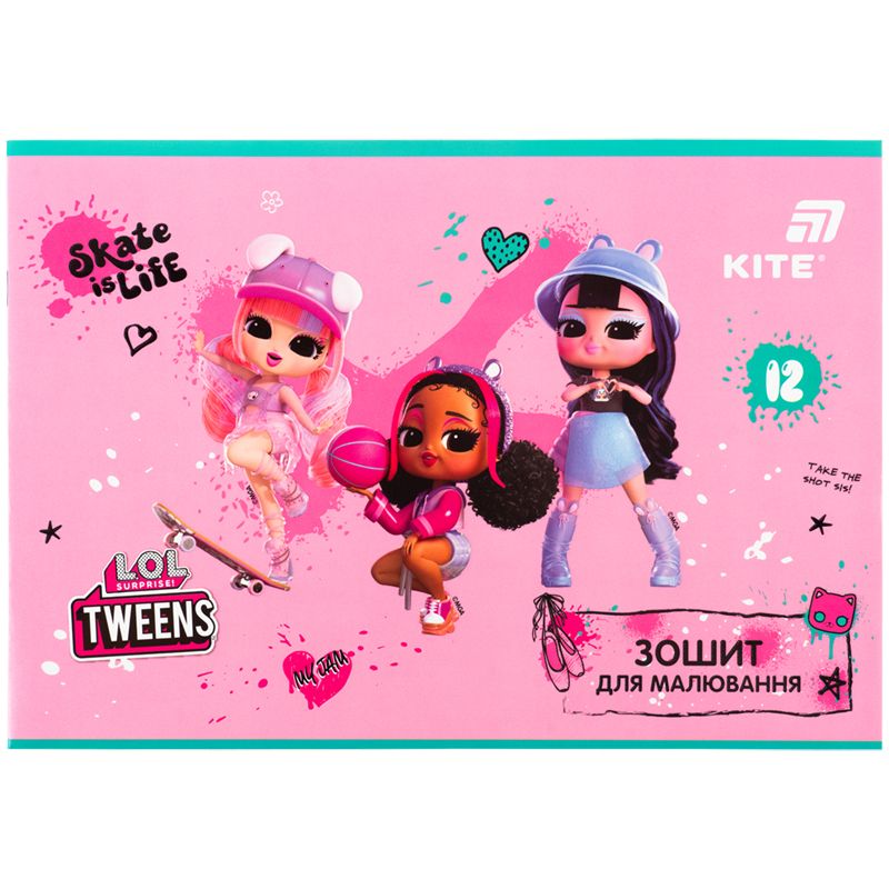 Зошит для малювання, 12 арк. , скоба, гібр.  лак + УФ лак,  LO  фото 7