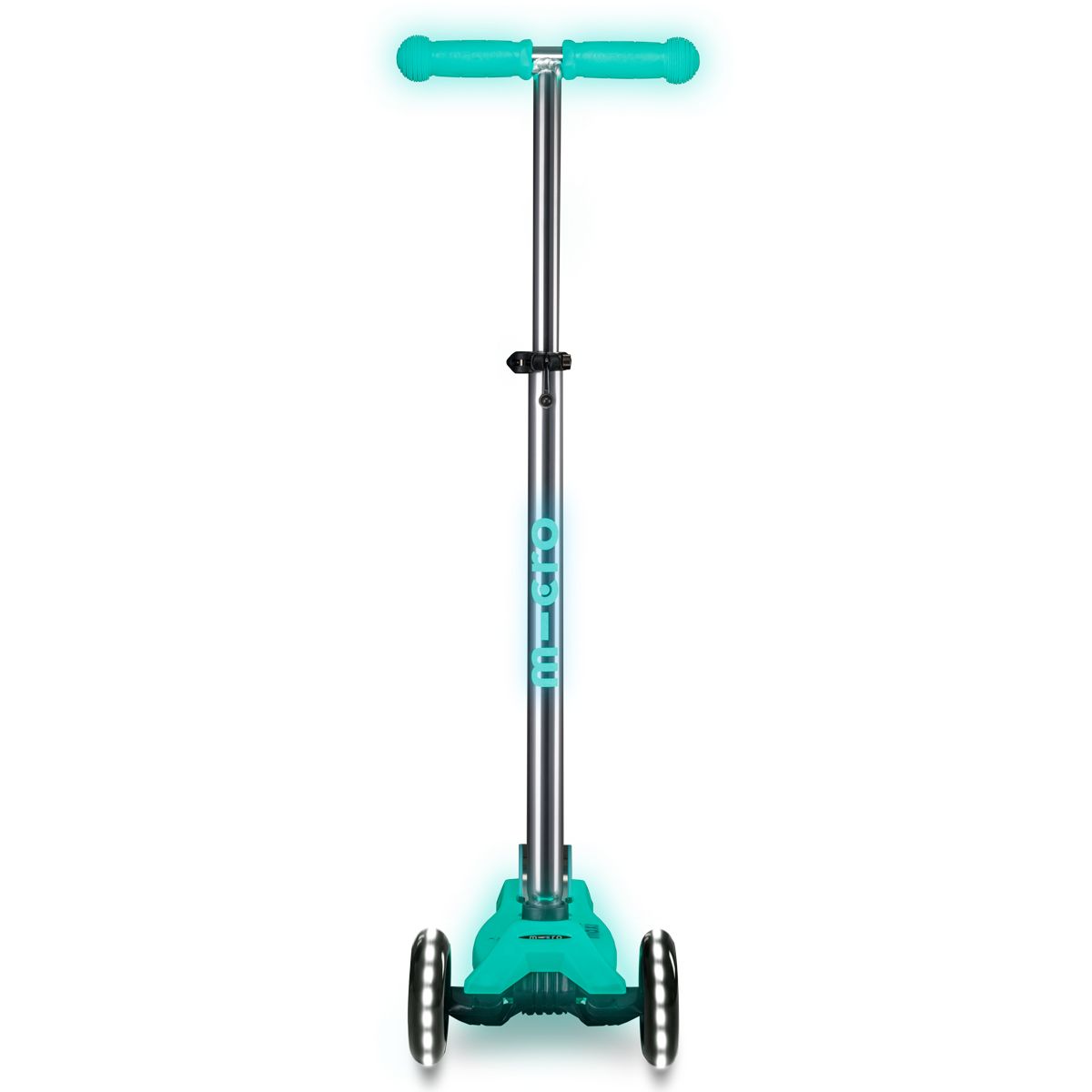 Самокат Micro серии Maxi Deluxe Glow LED - Желейный зеленый  фото 7