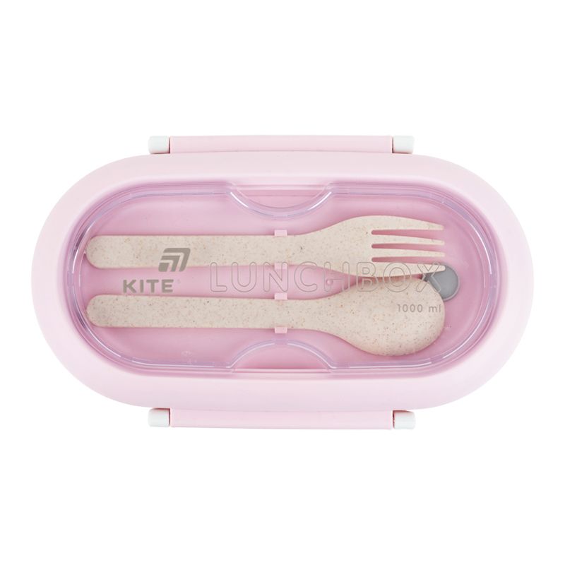 Ланчбокс з розділювачем 1000 мл, пудровий  фото 7