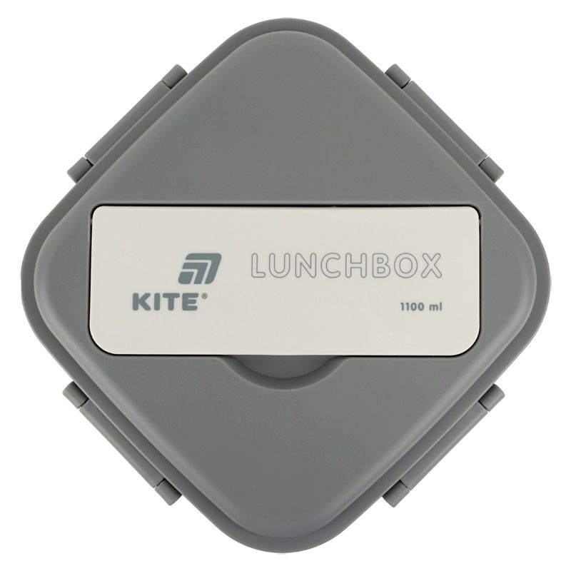 Ланчбокс з розділювачем 1100 мл, сірий  фото 7