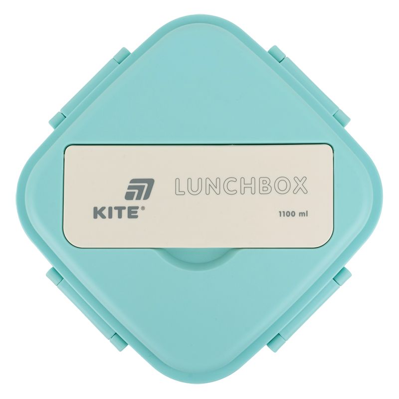 Ланчбокс з розділювачем 1100 мл, м'ятно-бежевий  фото 7