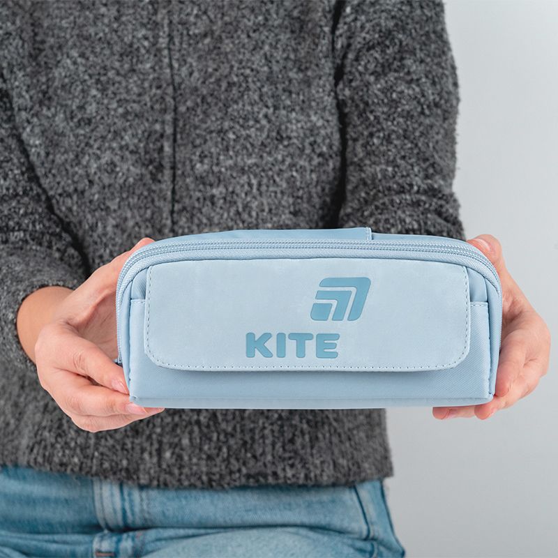 Пенал Kite 2702-2 сіро-блакитний  фото 7