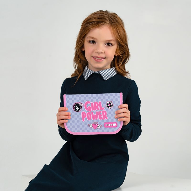 Пенал Kite 1 від. , 1 відв. , без наповнення 621 Girl's Power  фото 7