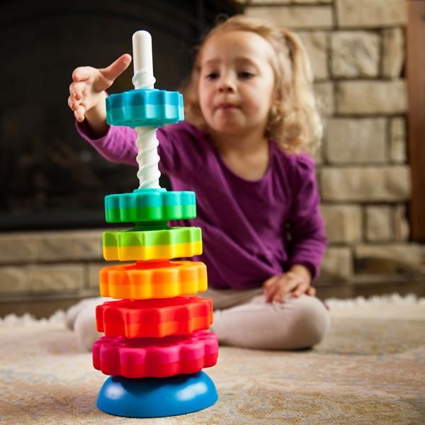 Гвинтова пірамідка Fat Brain Toys SpinAgain тактильна  фото 7