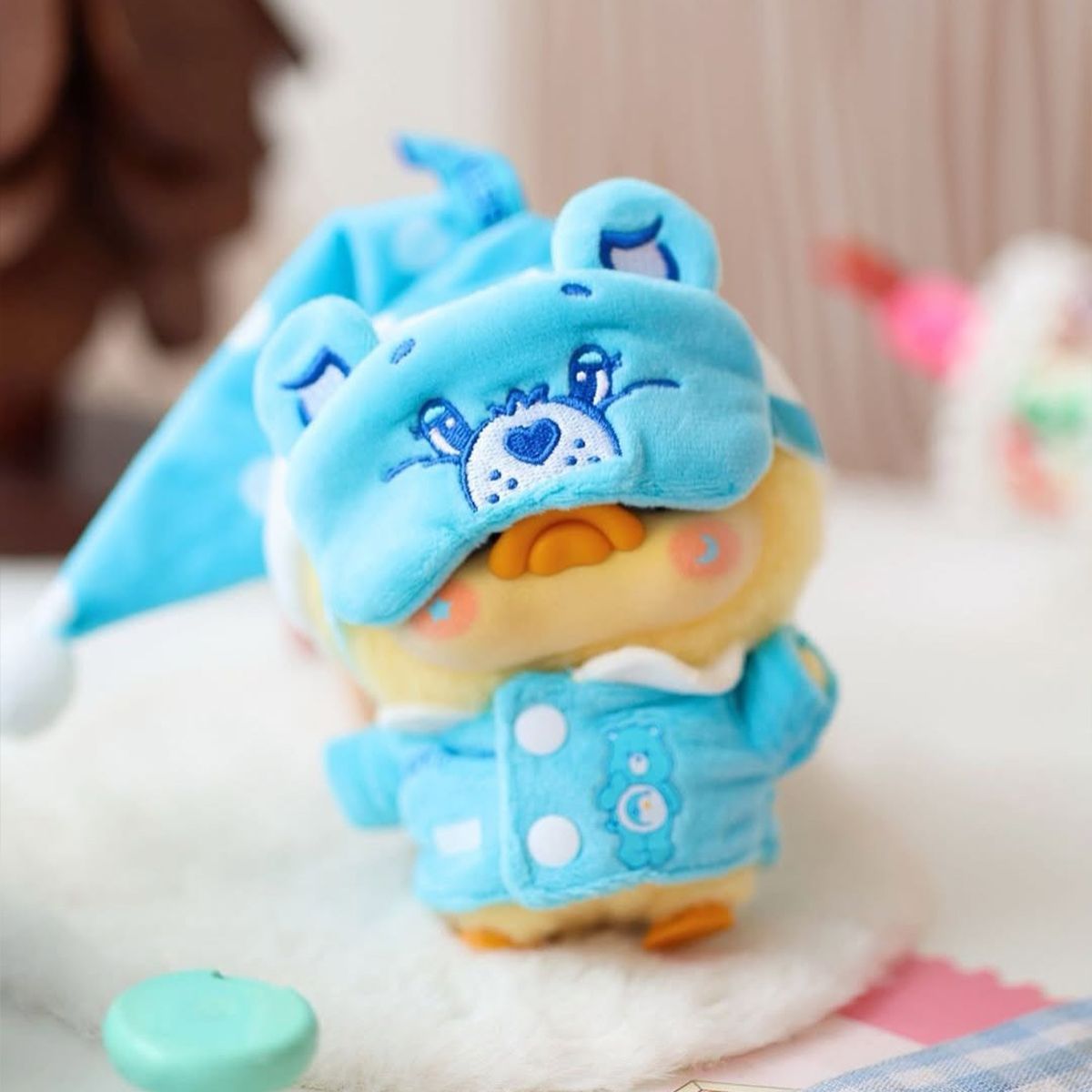 Коллекционная мягкая игрушка с кольцом POP TOP 1983toys серии Upset Duck x Care Bears - Будь радугой  фото 7
