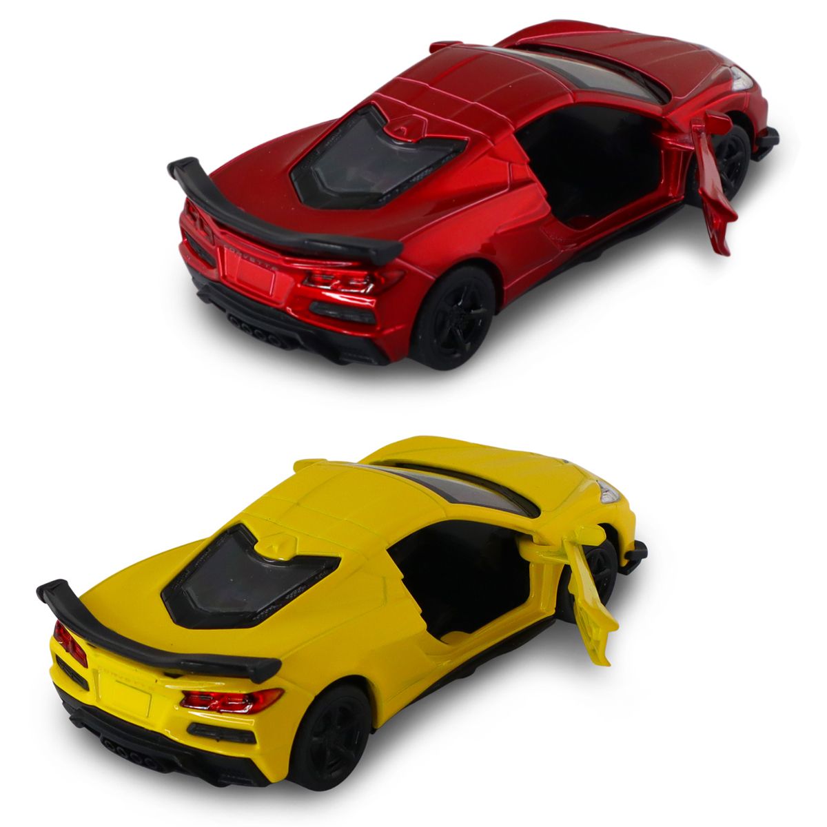Автомодель – Chevrolet Corvette C8 Z06 2024 (желтый, красный)  фото 7