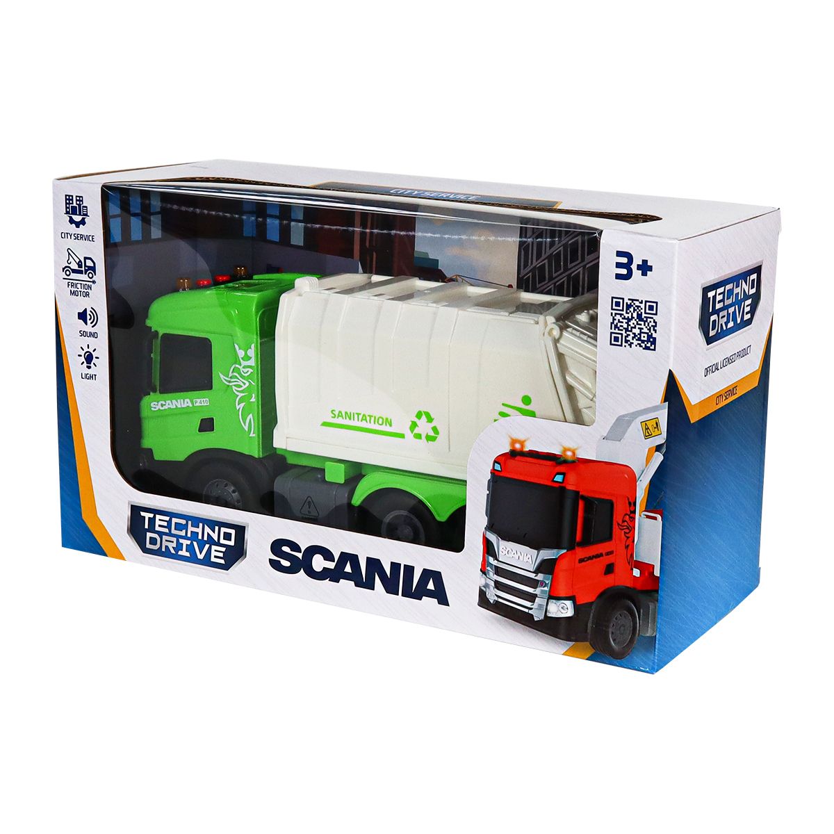 Автомодель серії Big Truck – Сміттєвоз Scania (світло, звук)  фото 7