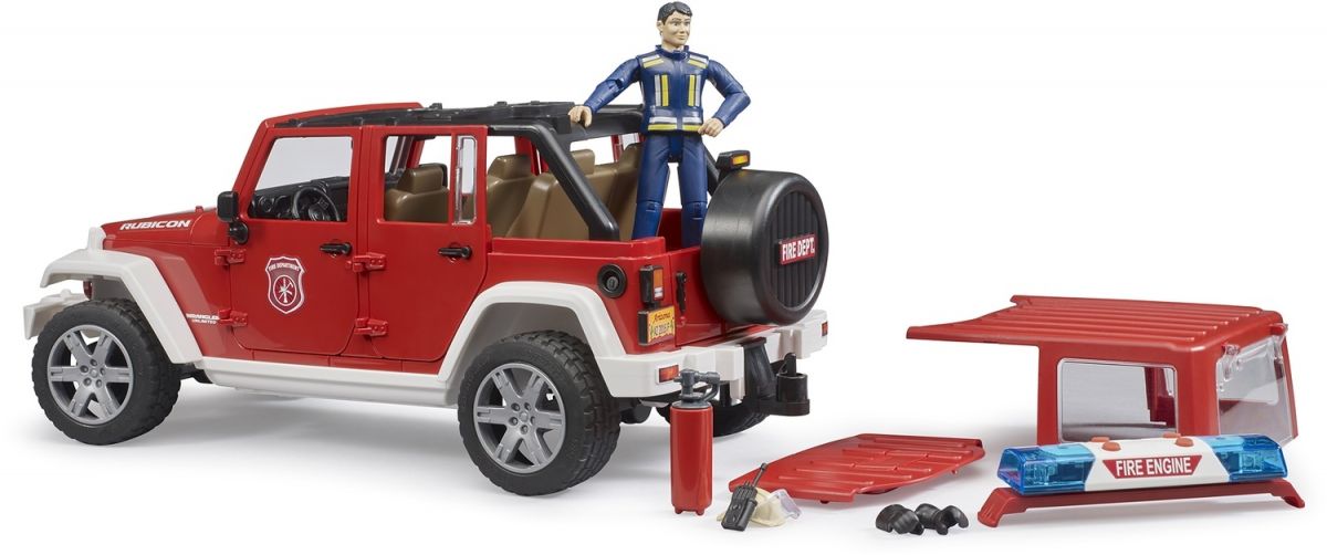 Набір іграшковий Пожежне авто JEEP Wrangler Unlimited Rubicon та фігурка пожежного  фото 7