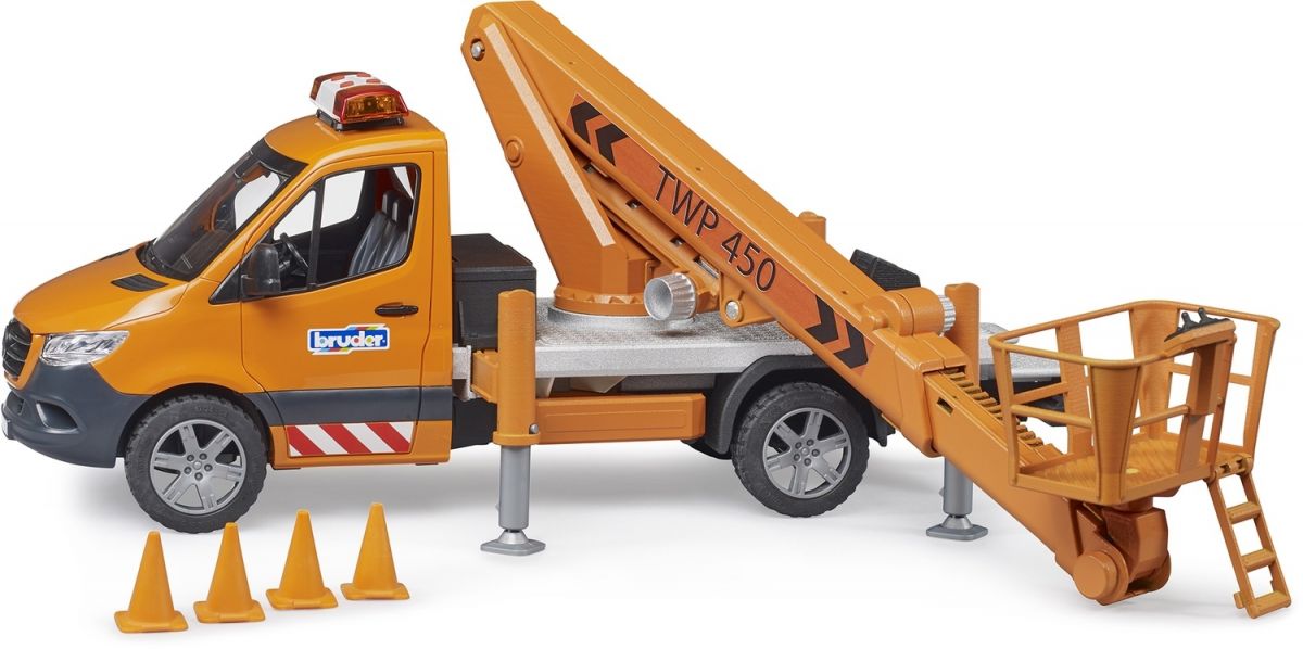 Машинка игрушечная MB Sprinter сервисной службы с телескопической корзиной  фото 7