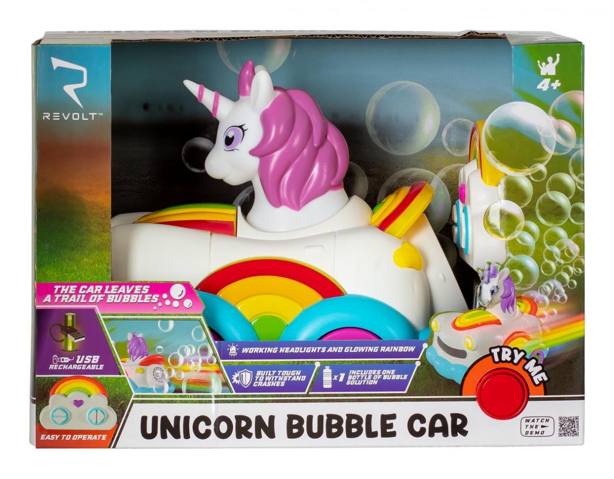 Машинка іграшкова на р/к Unicorn Bubble Car – чарівна машинка з мильними бульбашками  фото 7