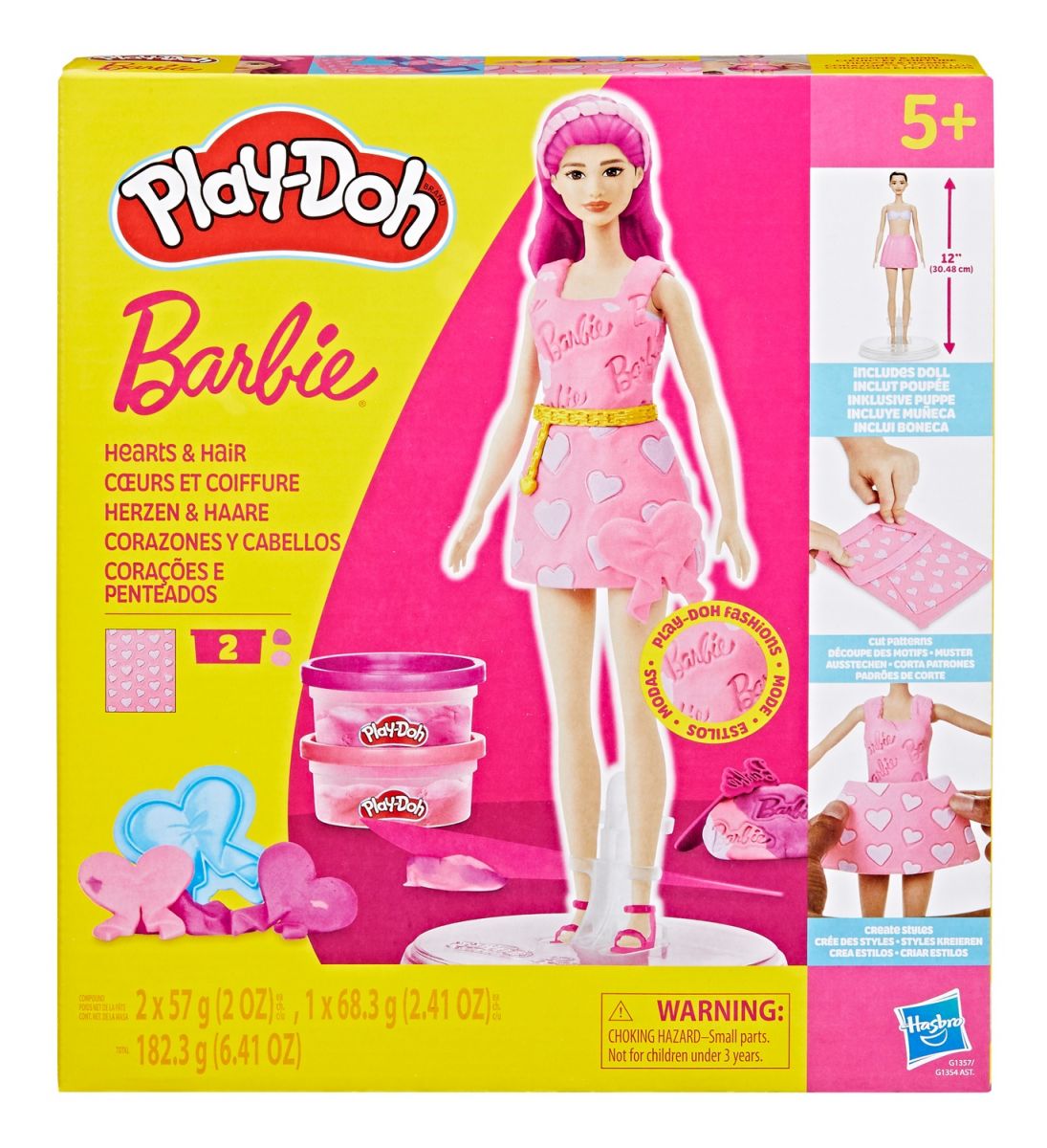 PD Набір для творчості з масою для ліплення Barbie.  Серця та волосся  фото 7