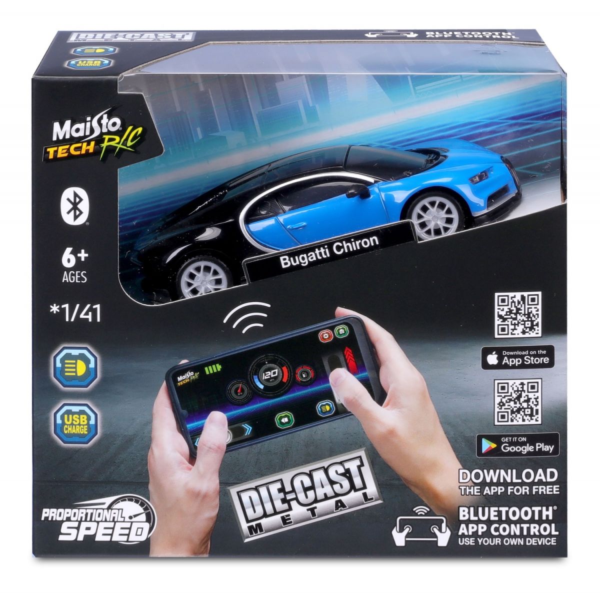 Машинка іграшкова на дистанційному керуванні Bugatti Chiron, масштаб 1:41  фото 7