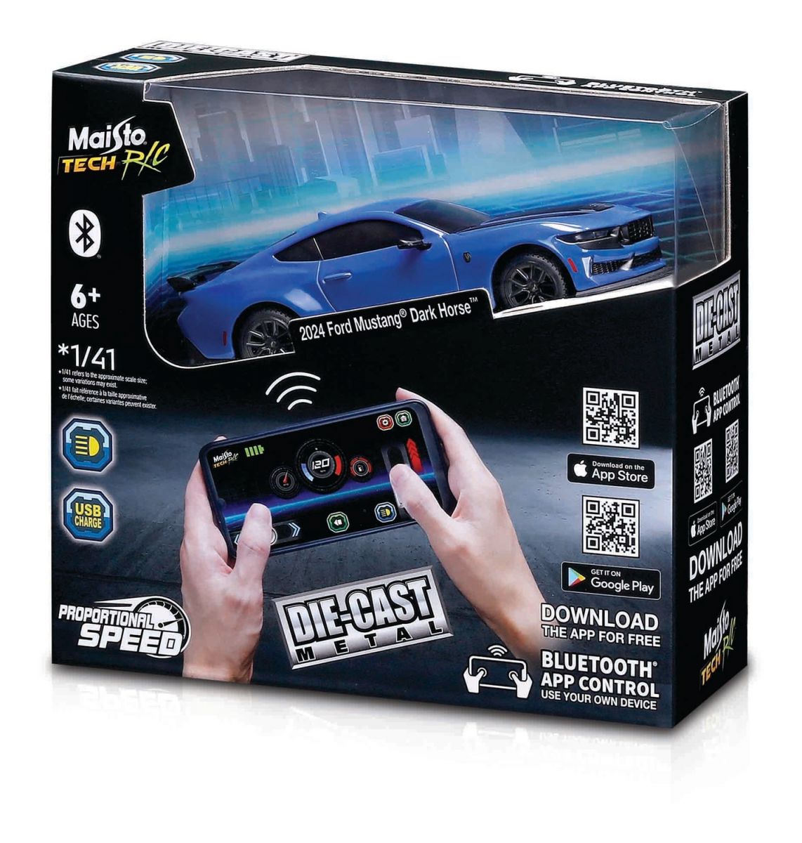 Машинка іграшкова на дистанційному керуванні Ford Mustang Dark Horse, масштаб 1:41  фото 7