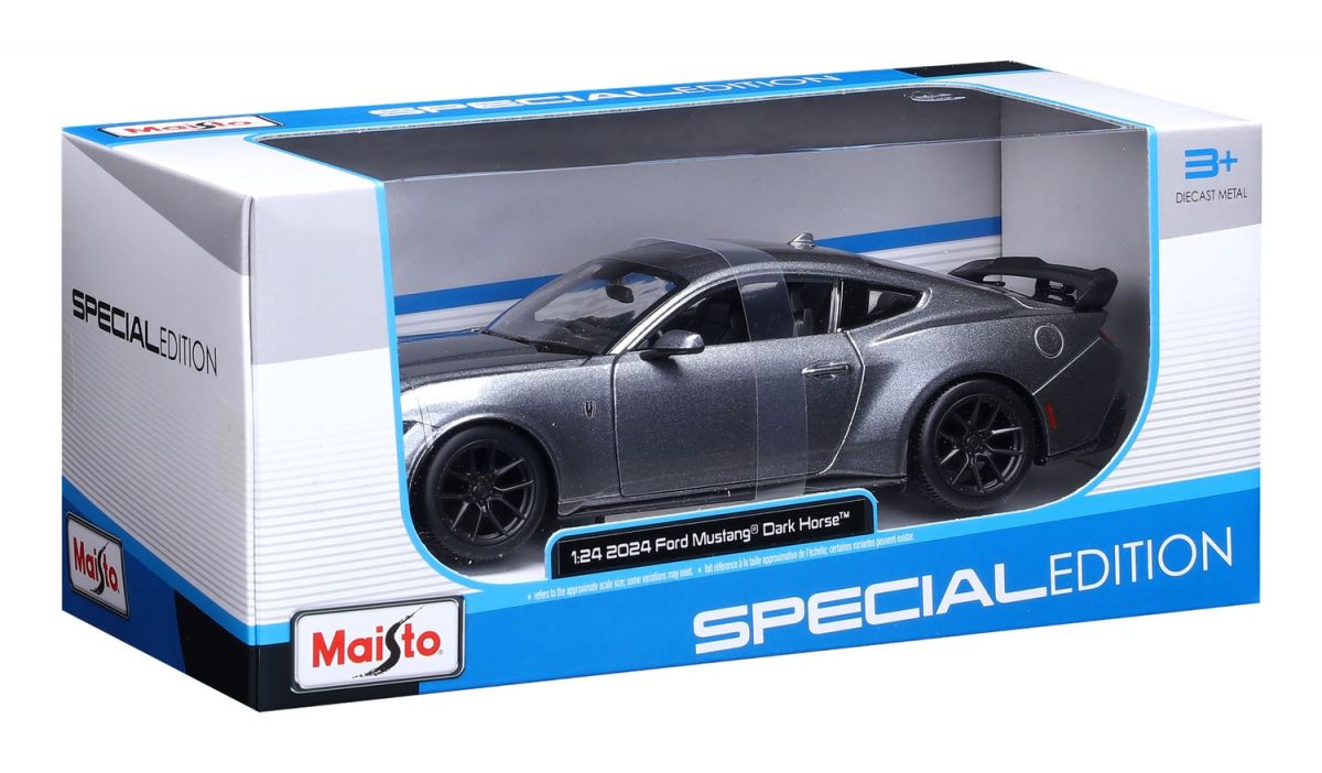 Машинка игрушечная 2024 Ford Mustang Darkhorse масштаб 1:24 серый металлик  фото 7