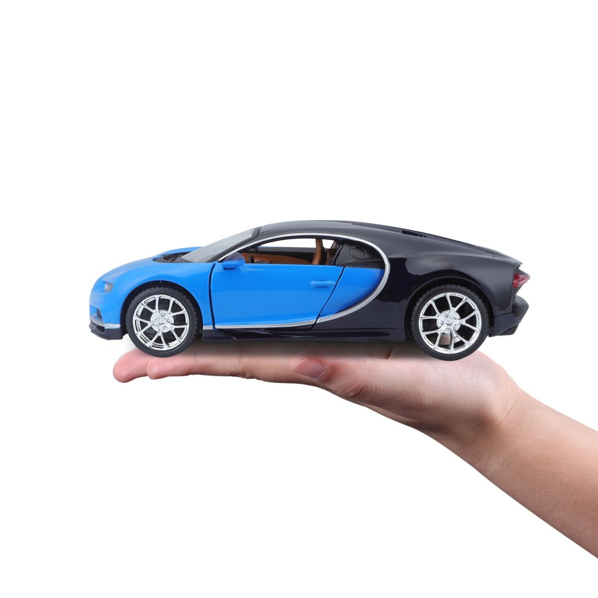 Автомодель в масштабе 1:24 - Bugatti Chiron синий металлик  фото 7