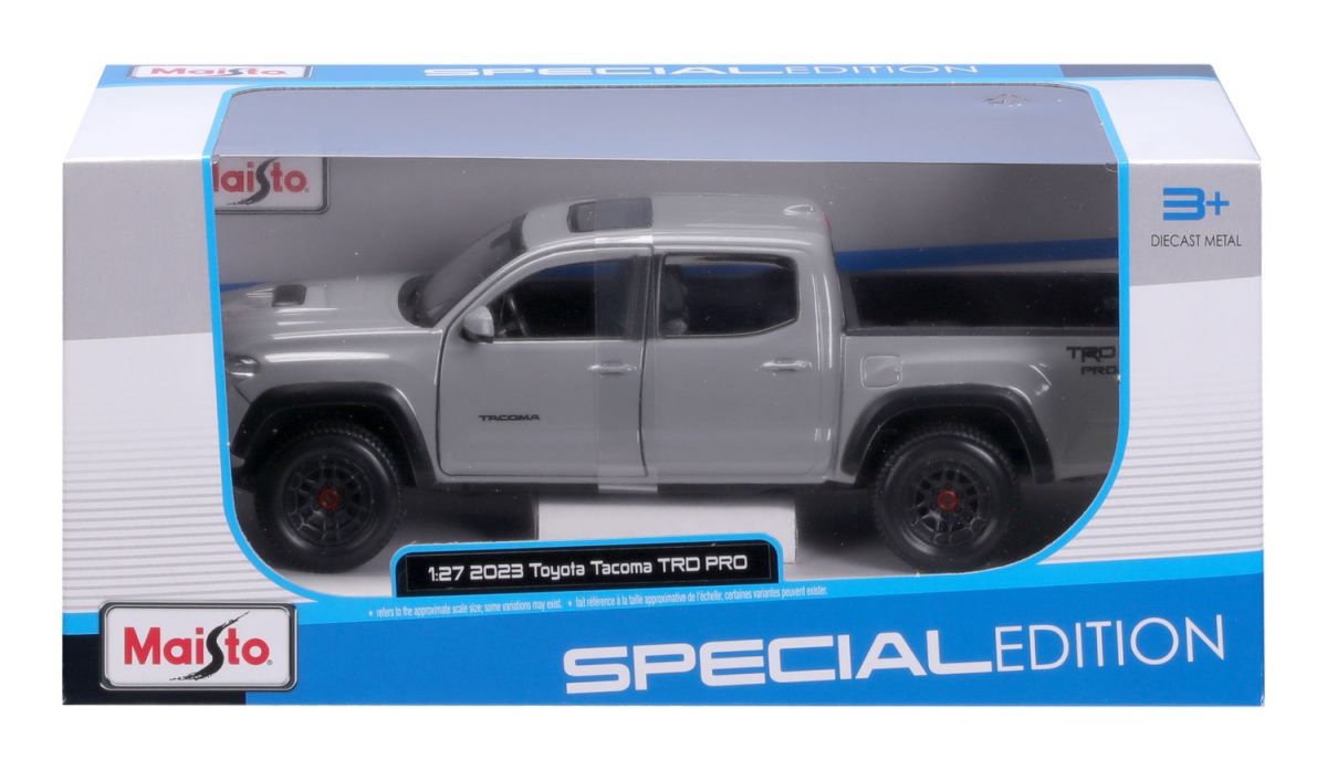Автомодель в масштабе 1:24 - 2023 Toyota Tacoma TRD TRO серая  фото 7