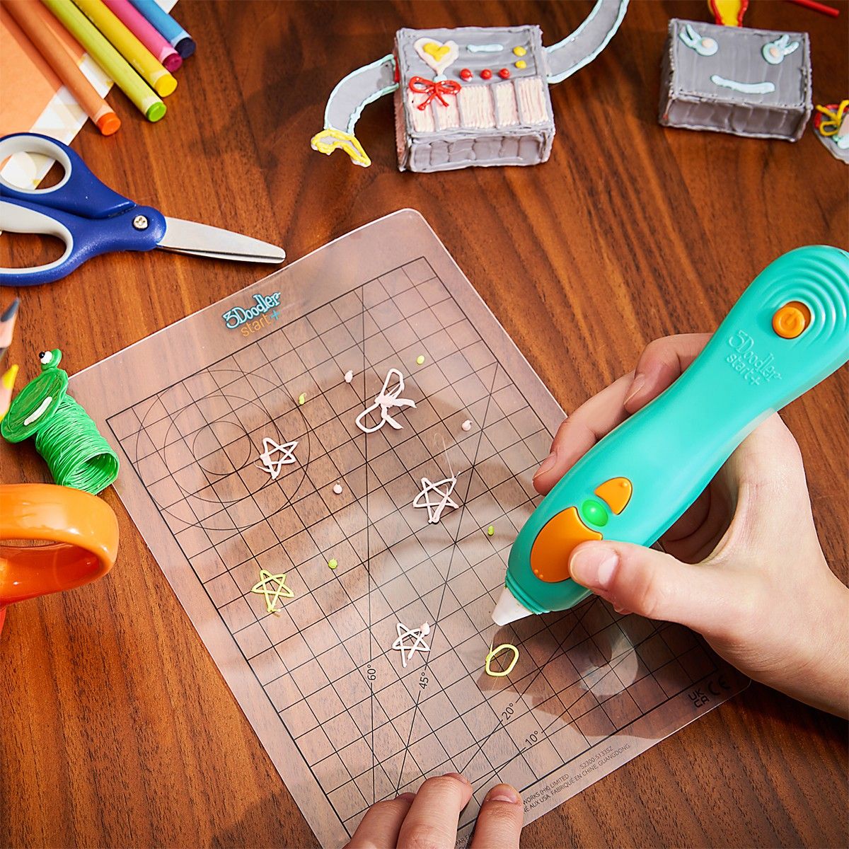 3D-ручка 3Doodler Start Plus для дитячої творчості - Мегакреатив (147 стрижнів, 9 шаблонів)  фото 7
