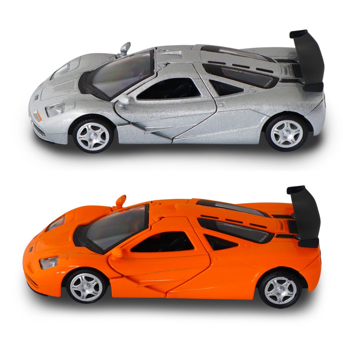 Автомодель - McLaren F1 1992 (сірий, помаранчевий)  фото 7