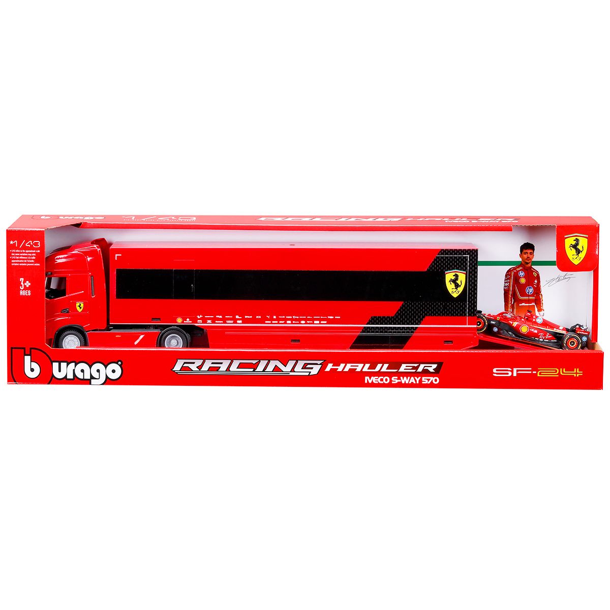 Игровой набор - Грузовик-тягач Iveco S-Way и болид SF-24 (1:43)  фото 7