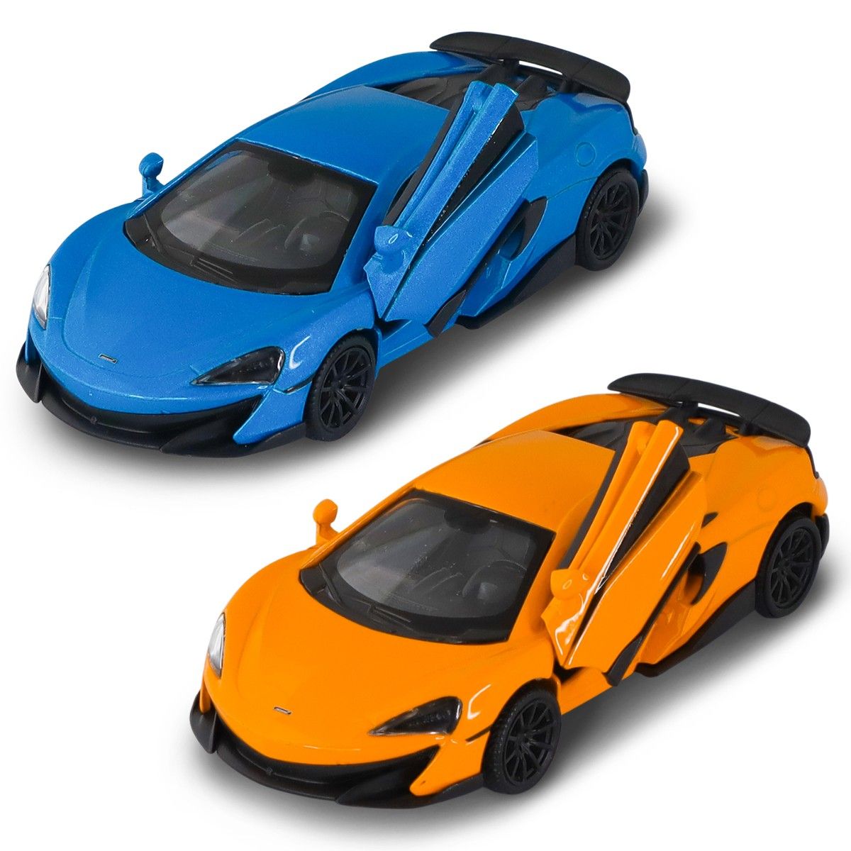 Автомодель – McLaren 600LT (синий, оранжевый)  фото 7