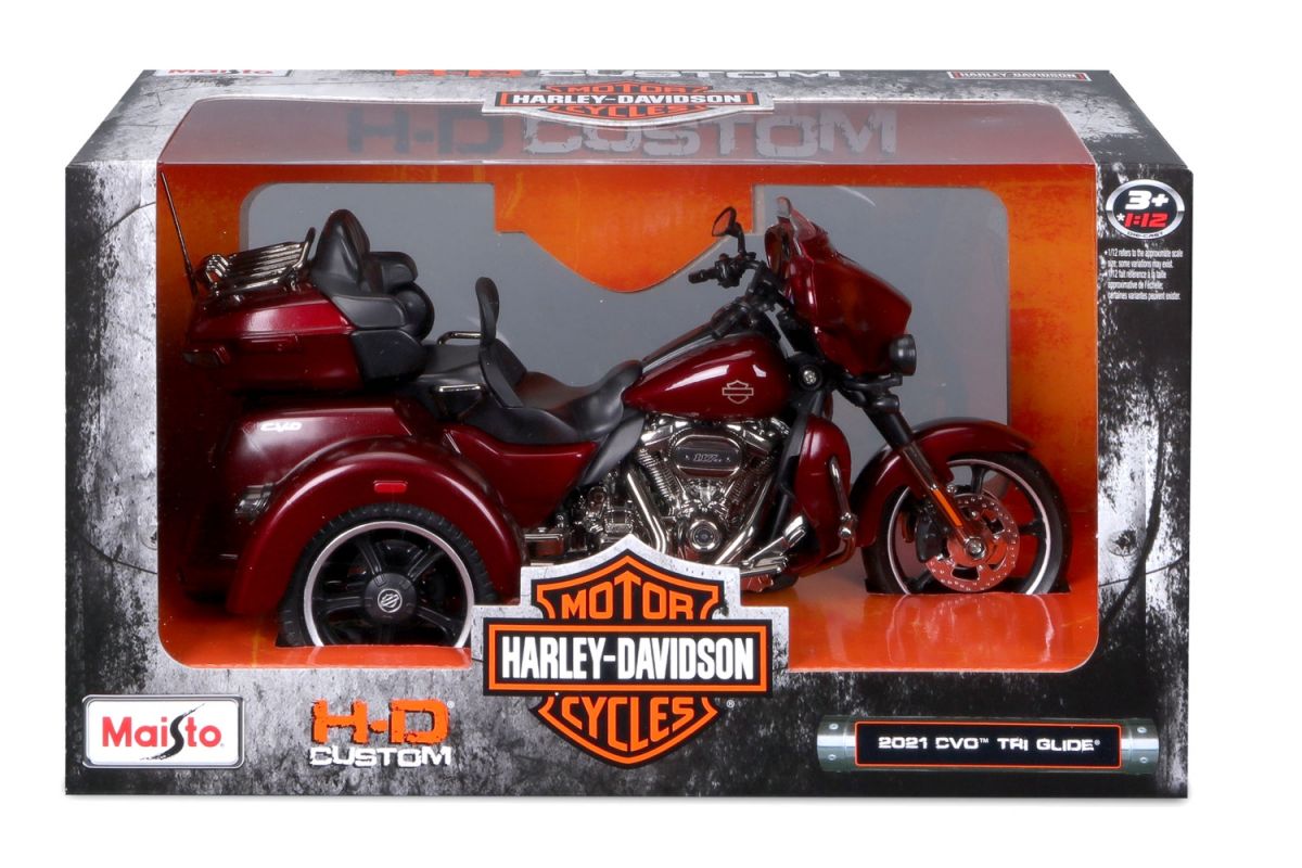 Мотоцикл іграшковий Harley-Davidson Motorcycles 2021 CVO Tri Glide, масштаб 1:12  фото 7
