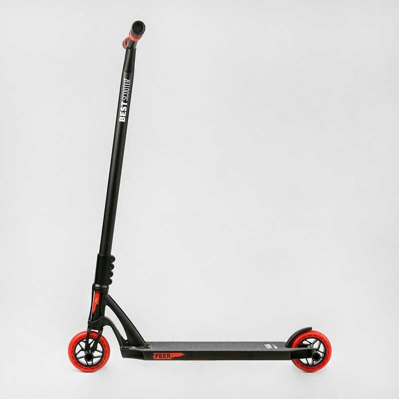 Самокат трюковий "Best Scooter" FEAR, SCS-система, ПЕГИ, алюмінієвий диск та дека, колеса PU, d=115 мм, ширина керма 58 см фото 8 Самокат трюковий "Best Scooter" FEAR, SCS-система, ПЕГИ, алюмінієвий диск та дека, колеса PU, d=115 мм, ширина керма 58 см фото 8