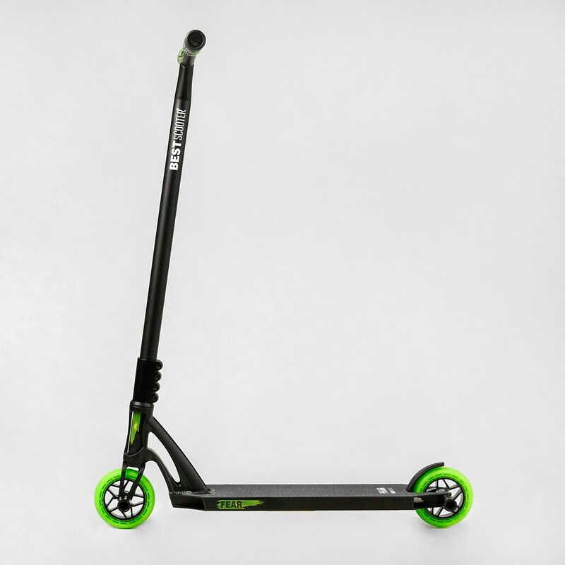 Самокат трюковий "Best Scooter" FEAR, SCS-система, ПЕГИ, алюмінієвий диск та дека, колеса PU, d=115 мм, ширина керма 58 см фото 8 Самокат трюковий "Best Scooter" FEAR, SCS-система, ПЕГИ, алюмінієвий диск та дека, колеса PU, d=115 мм, ширина керма 58 см фото 8