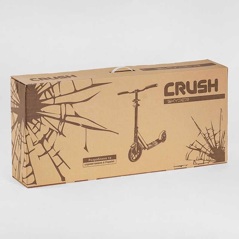 Самокат алюмінієвий "Skyper Crush" (колеса PU, ФАРА, затискач керма, d передніх коліс - 230 мм, задніх коліс 200 мм, 1 амортизатор передній) фото 8 Самокат алюмінієвий "Skyper Crush" (колеса PU, ФАРА, затискач керма, d передніх коліс - 230 мм, задніх коліс 200 мм, 1 амортизатор передній) фото 8