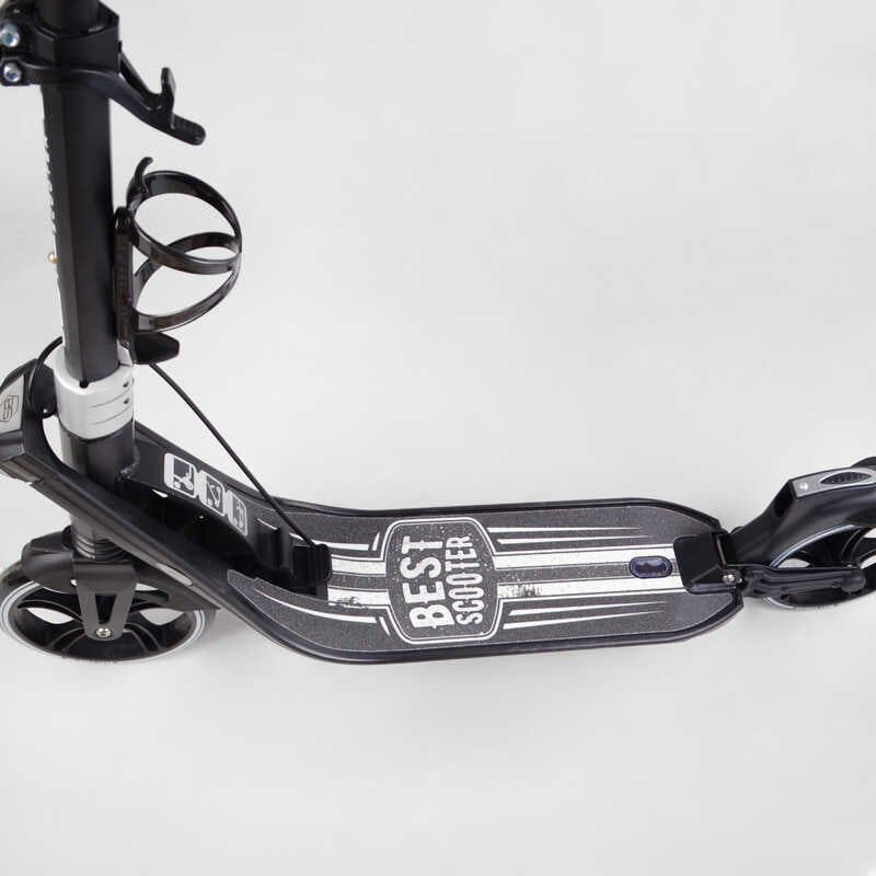 Самокат двоколісний "Best Scooter" (ФАРА, колеса PU 200мм, 2 амортизатори, затискач керма, ручне гальмо, в коробці) фото 8 Самокат двоколісний "Best Scooter" (ФАРА, колеса PU 200мм, 2 амортизатори, затискач керма, ручне гальмо, в коробці) фото 8