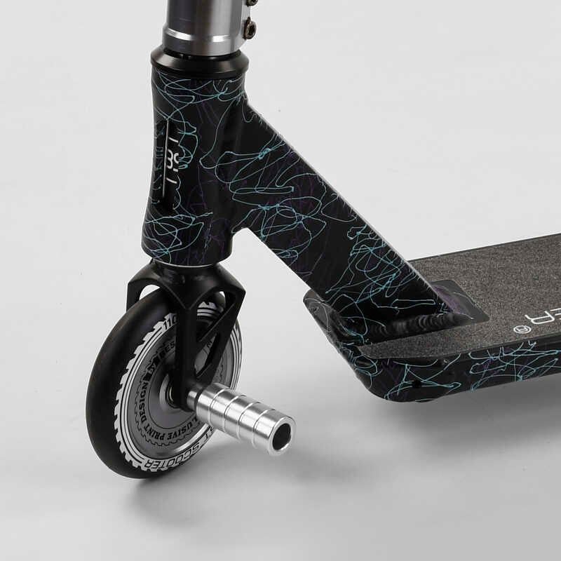 Самокат трюковий "Best Scooter. CRASH" (HIC-система, ПЕГІ, алюмінієвий диск і дека, колеса 110 мм PU, ширина керма - 57 см, в коробці) фото 8 Самокат трюковий "Best Scooter. CRASH" (HIC-система, ПЕГІ, алюмінієвий диск і дека, колеса 110 мм PU, ширина керма - 57 см, в коробці) фото 8