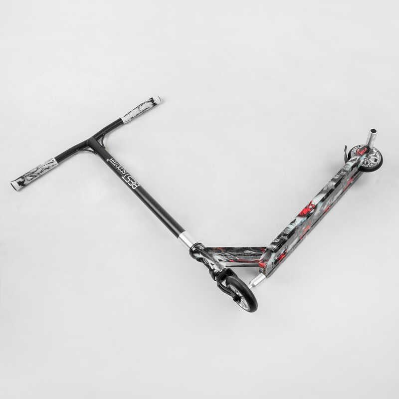 Самокат трюковий "Best Scooter" (HIC-система, ПЕГИ, алюмінієвий диск та дека з ПРИНТОМ, колеса PU, d = 110мм, ширина керма - 60 см, в коробці) фото 8 Самокат трюковий "Best Scooter" (HIC-система, ПЕГИ, алюмінієвий диск та дека з ПРИНТОМ, колеса PU, d = 110мм, ширина керма - 60 см, в коробці) фото 8